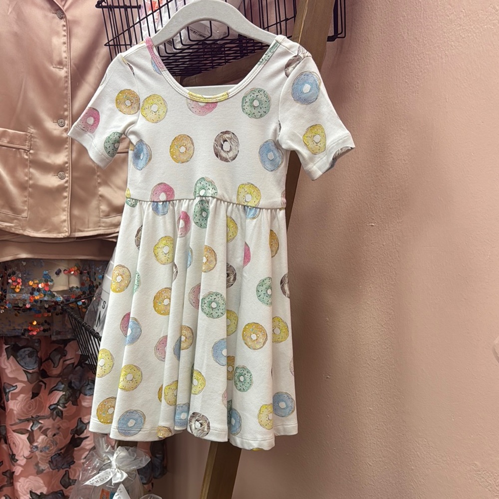 Cream Ruffled Smocked Sundress with Puff Sleeves